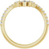 14K Yellow Gold 1/3 CTW Lab-Grown Diamond Contour Band