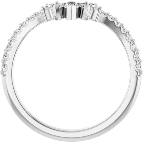 14K White Gold 1/3 CTW Lab-Grown Diamond Contour Band