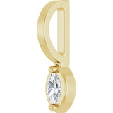 14K Yellow Gold 1/8 CT Lab-Grown Diamond Pendant 
