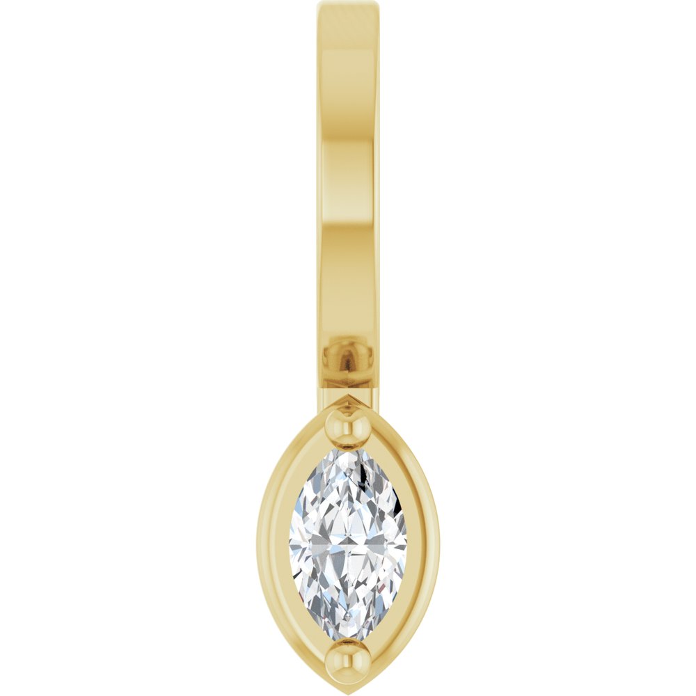 14K Yellow Gold 1/8 CT Lab-Grown Diamond Pendant 