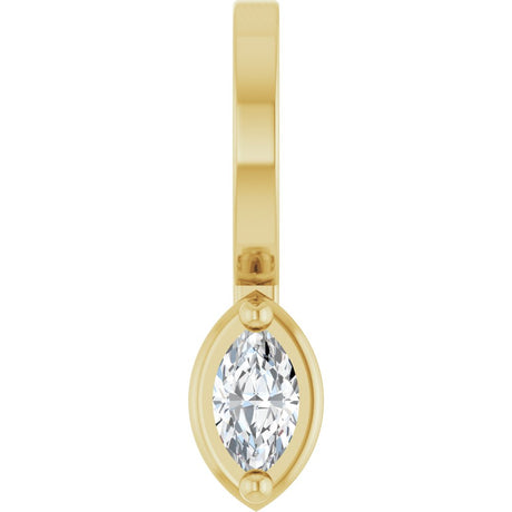 14K Yellow Gold 1/8 CT Lab-Grown Diamond Pendant 