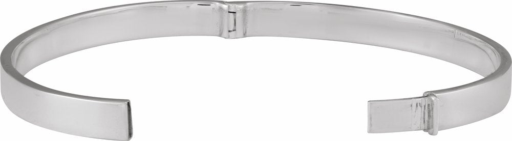 Sterling Silver Hinged 7" Bangle Bracelet