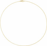 10K Yellow Gold 1.2 mm Diamond-Cut Bead 20" Chain