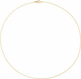 10K Yellow Gold 1.2 mm Diamond-Cut Bead 16" Chain