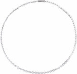 14K White Gold 10 CTW Lab-Grown Diamond Line 16" Necklace