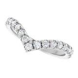 14K White Gold 1/2 CTW Natural Diamond Contour Band