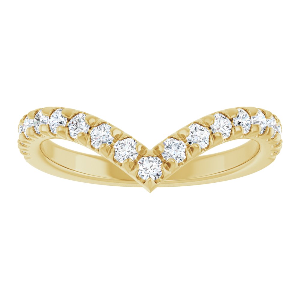 14K Yellow Gold 1/2 CTW Natural Diamond Contour Band