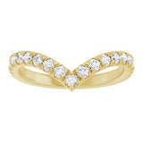 14K Yellow Gold 1/2 CTW Natural Diamond Contour Band