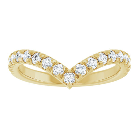 14K Yellow Gold 1/2 CTW Natural Diamond Contour Band