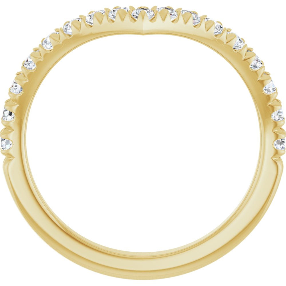 14K Yellow Gold 1/2 CTW Natural Diamond Contour Band