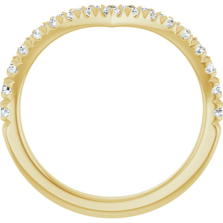 14K Yellow Gold 1/2 CTW Lab-Grown Diamond Contour Band