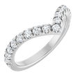 14K White Gold 1/2 CTW Natural Diamond Contour Band