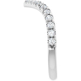 14K White Gold 1/2 CTW Natural Diamond Contour Band