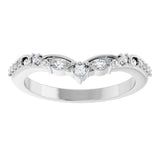 14K White Gold 1/6 CTW Lab-Grown Diamond Contour Band