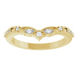 14K Yellow Gold 1/6 CTW Lab-Grown Diamond Contour Band