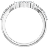 14K White Gold 1/6 CTW Lab-Grown Diamond Contour Band
