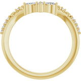 14K Yellow Gold 1/6 CTW Lab-Grown Diamond Contour Band