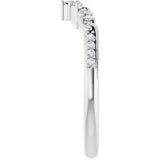 14K White Gold 1/6 CTW Lab-Grown Diamond Contour Band