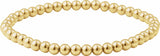 14K Yellow Gold-Filled 4 mm Elastic Bead 6 1/2" Bracelet