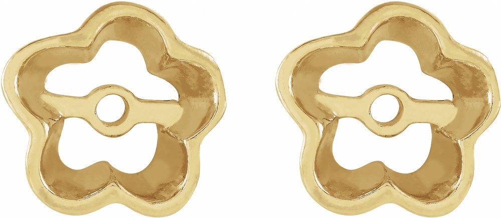 14K Yellow 4.3mm ID Earring Jackets