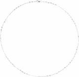 14K White Gold 1.9 mm Heart 16" Chain