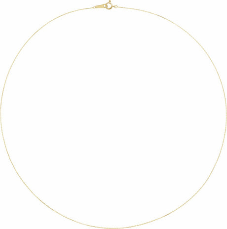 10K Yellow Gold .5 mm Diamond-Cut Cable 18" Chain