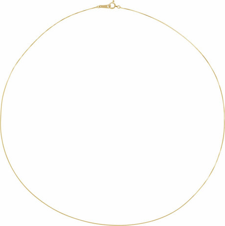 10K Yellow Gold .5 mm Box 24" Chain