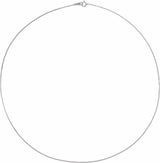Platinum 1 mm Curb 18" Chain