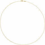 14K Yellow Gold .8 mm Diamond-Cut Curb 16" Chain