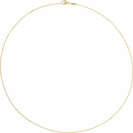 14K Yellow .8 mm Diamond-Cut Curb 20" Chain