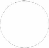 Sterling Silver 1.5 mm Keyhole 16" Chain