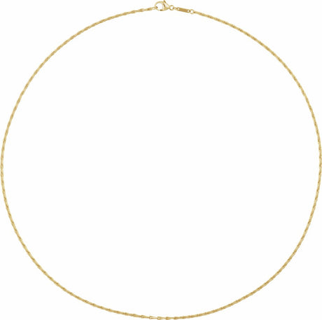 14K Yellow 1.5 mm Barleycorn 18" Chain