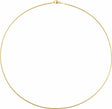 14K Yellow Gold 1.2 mm Boa Snake 16" Chain