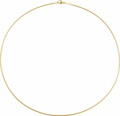 14K Yellow Gold 1.2 mm Boa Snake 16" Chain