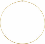 14K Yellow Gold 1.2 mm Boa Snake 20" Chain