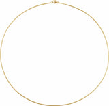 14K Yellow Gold 1.2 mm Boa Snake 18" Chain