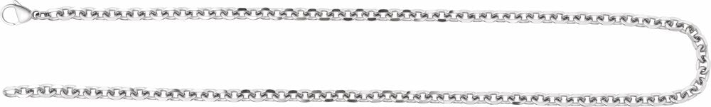 Titanium 5.5 mm Diamond-Cut Cable 18" Chain