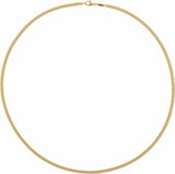 14K Yellow Gold 2.9 mm Curb 20" Chain
