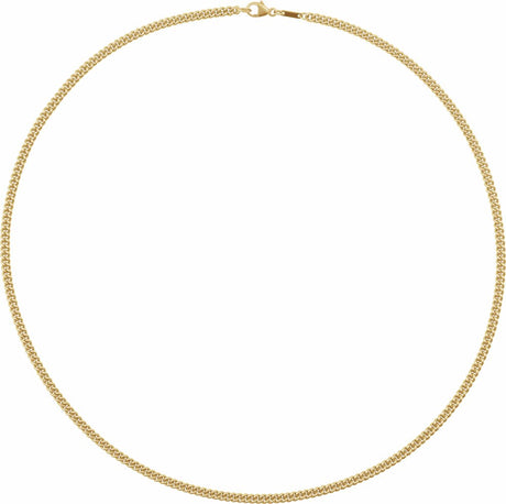 14K Yellow Gold 2.9 mm Curb 20" Chain