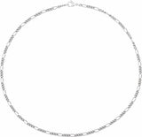 Titanium 3.6 mm Curbed Figaro 20" Chain