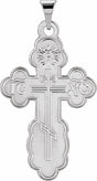 14K White 26x17 mm Orthodox Cross Pendant