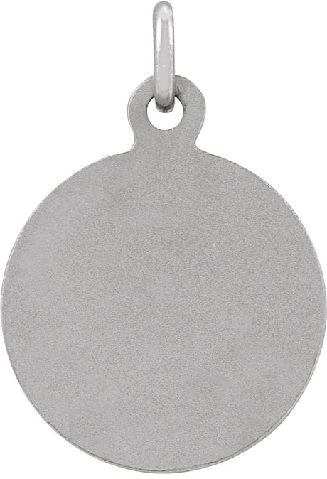 14K White Gold 10.15x12 mm St. Francis of Assisi Medal