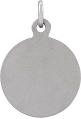 14K White Gold 10.15x12 mm St. Francis of Assisi Medal