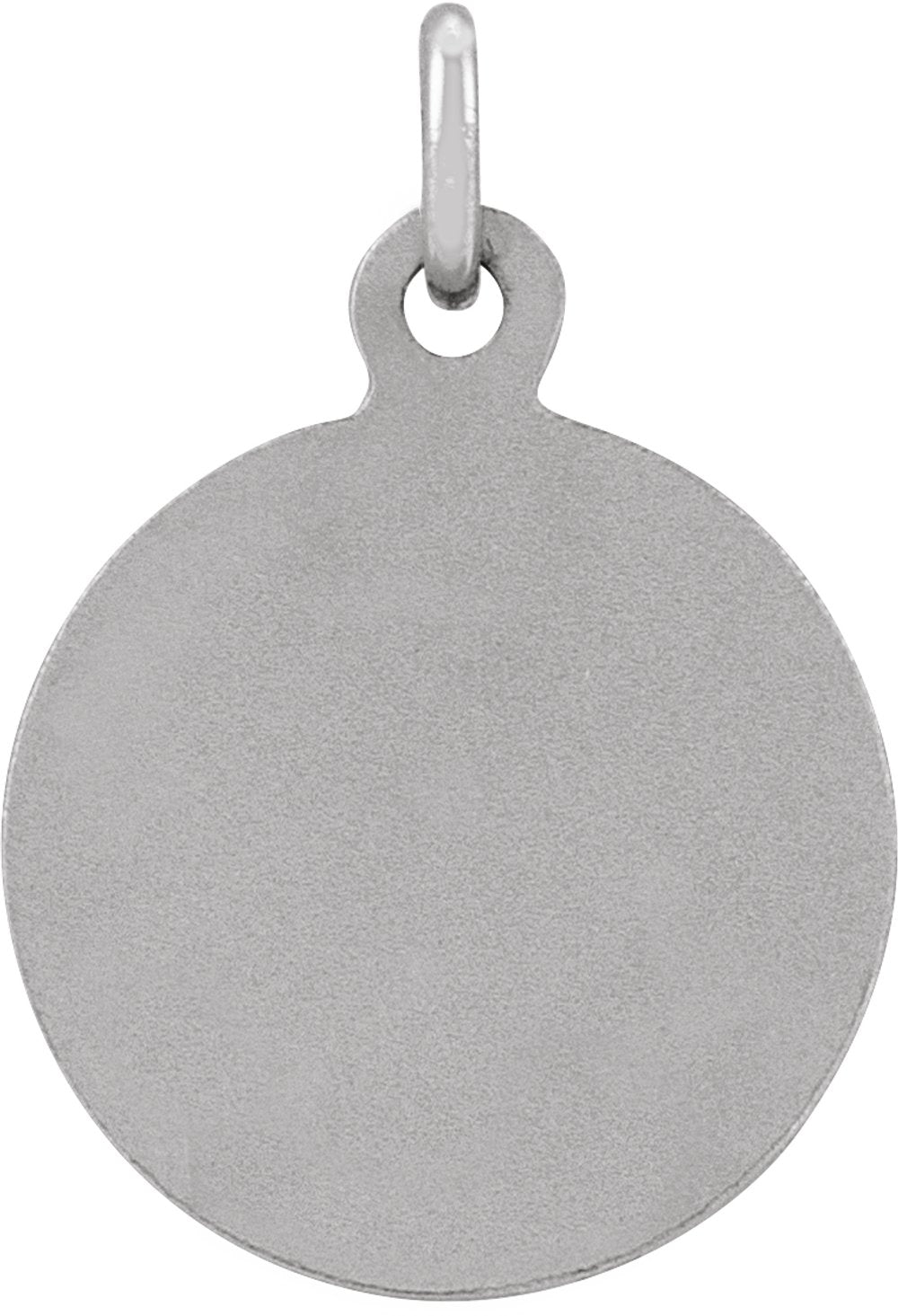 14K White Gold 10.15x12 mm St. Francis of Assisi Medal