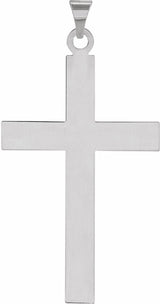 Sterling Silver 39x25 mm Cross Pendant