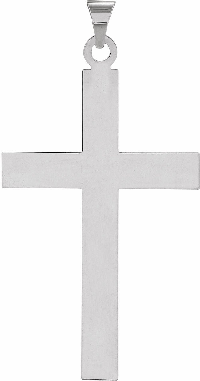 Sterling Silver 39x25 mm Cross Pendant