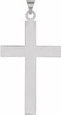 Sterling Silver 39x25 mm Cross Pendant