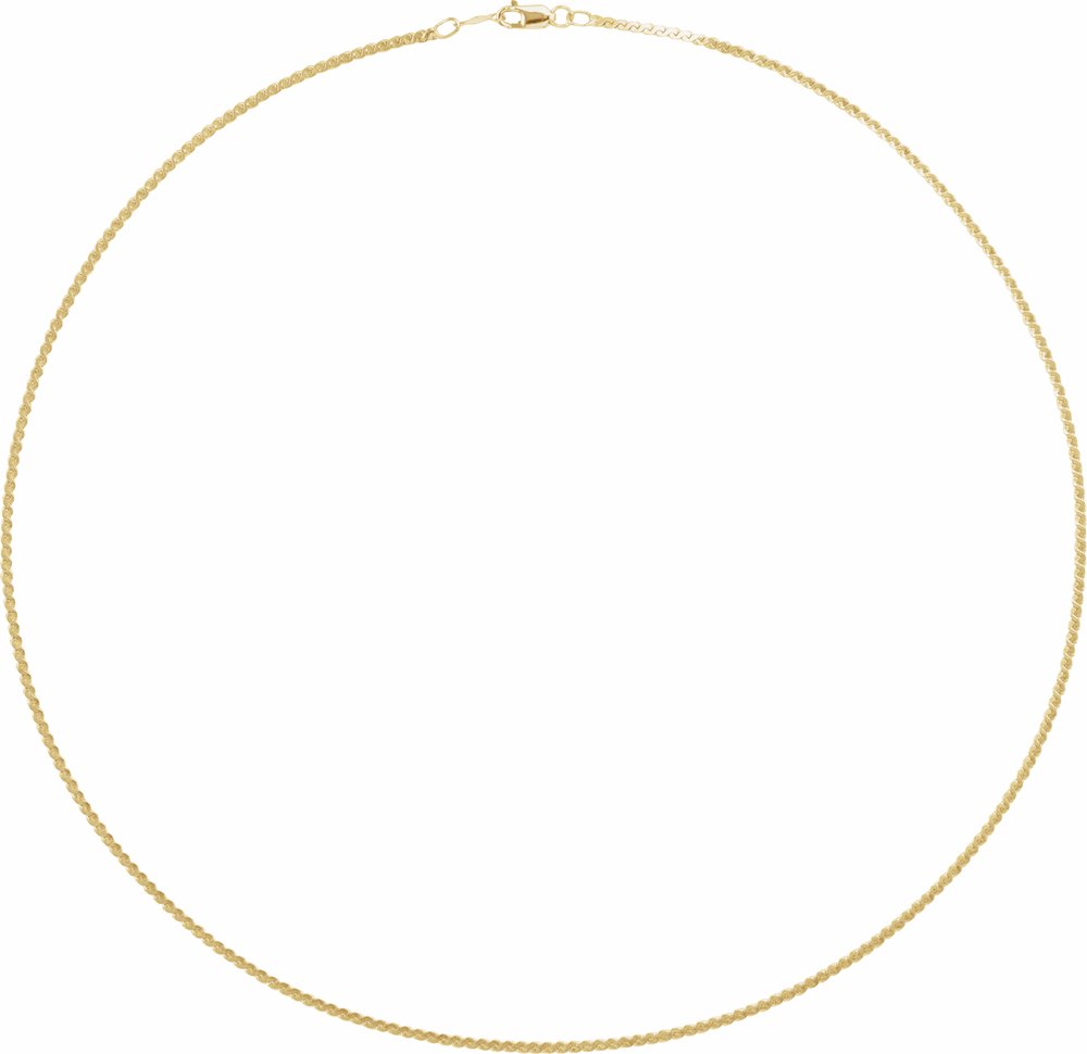 14K Yellow 1.7 mm Serpentine 18" Chain