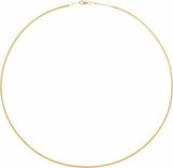 14K Yellow 1.7 mm Serpentine 18" Chain