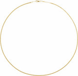 14K Yellow Gold 1.7 mm Serpentine 18" Chain